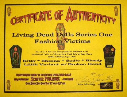 Authors Certificate of Authenticity